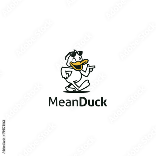 mean duck logo design