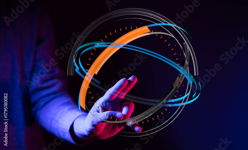 Abstract image of a hand in...