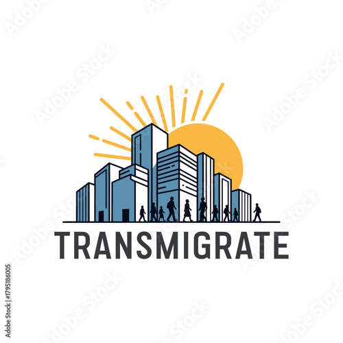 Transmigrate City People Migration Movement Logo