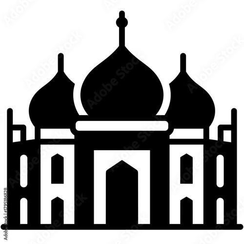 taj mahal glyph icon