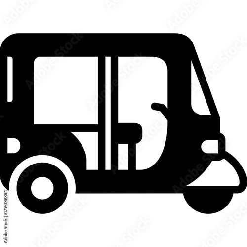 tuk tuk glyph icon