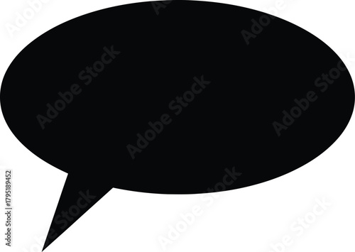 Black speech bubble vector illustration communication dialog conversation eps silhouette