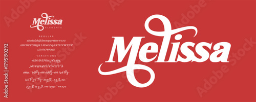 Elegant Font Uppercase Lowercase and Number. Classic Lettering Minimal Fashion Designs. Typography modern serif fonts regular decorative vintage concept. vector illustration