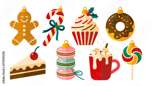 Festive Delights: An array of delightful sweets and treats, embodying the warmth and cheer of the holiday spirit, ready to bring smiles and sweeten the celebrations.