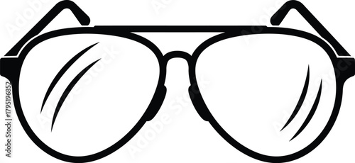 Buy aviator sunglasses vector illustration eyewear fashion accessory eps silhouette