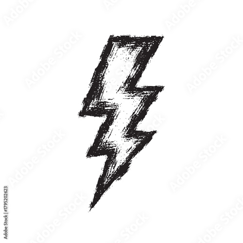 Energetic bolt symbol abstract graphic design