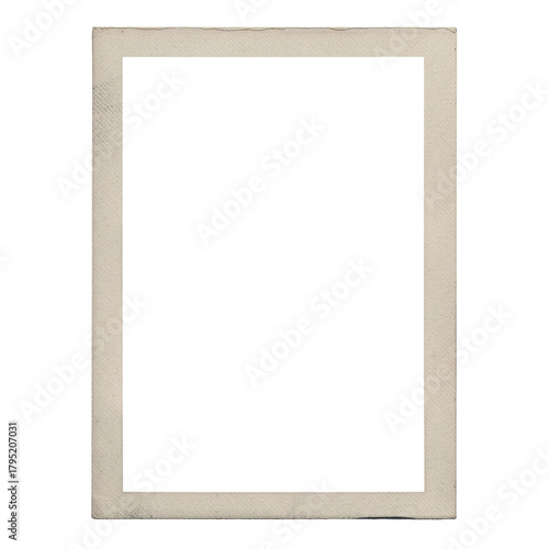 Old Photo Frame Texture. Isolated PNG Postcard. Ripped Border. Torn Paper Figured Edges. Vintage Card For Overlay