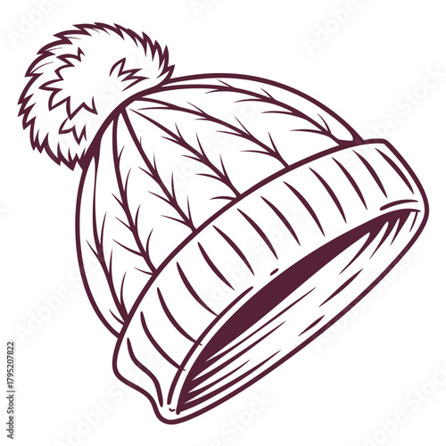 Cozy knitted winter hat with pompom