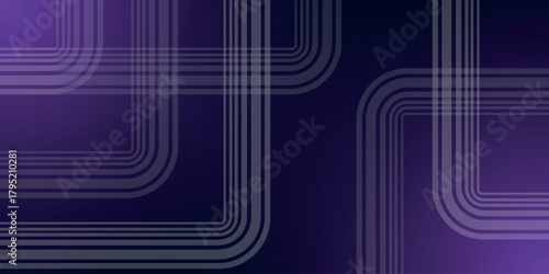 Dark purple abstract background with modern and futuristic overlapping square lines. High tech circuit line style background concept for website, banner, cover, presentation and certificate. VOL. 4