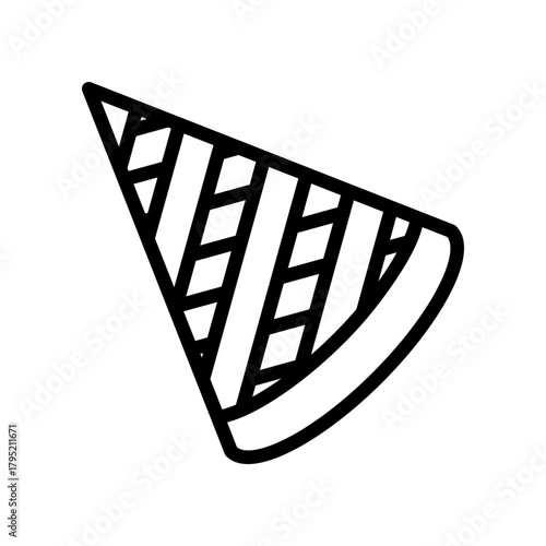 Illustration showcasing a slice of delicious apple pie and line art