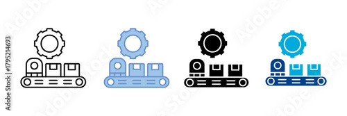 Production  Icon Set Multiple Style Collection