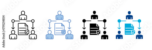 Task Delegation Icon Set Multiple Style Collection
