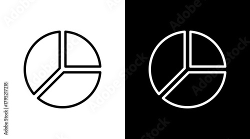 Pie Chart White Icon Set Design