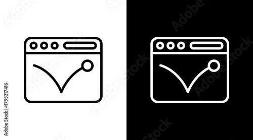 Bounce Rate White Icon Set Design