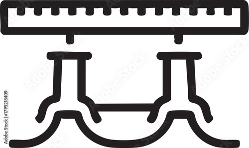 Car jack stands vector illustration - automotive repair equipment clip art eps silhouette