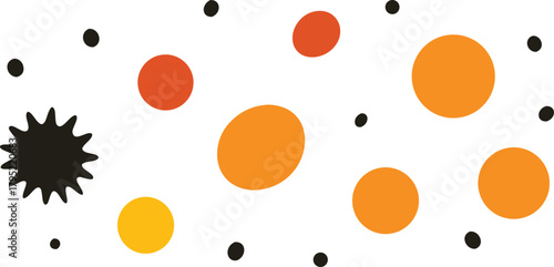 Colorful abstract shapes resembling microscopic organisms or art