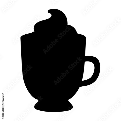 Silhouette tall hot chocolate mug with cozy modern winter style