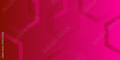 Luxury red and gold abstract background. Abstract background with hexagonal geometry as the main figure. Tech business gradient background banner presentation art design hexagonal elements .
