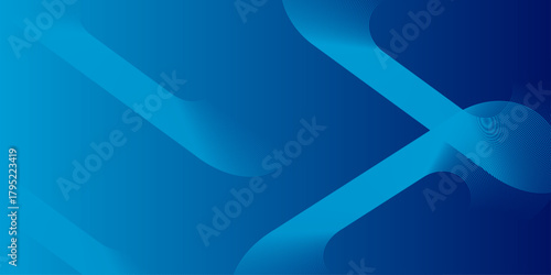 Abstract glowing circle lines on dark blue background. Geometric stripe line art design. Minimalist banner background, pastel color gradient, sea blue, and cloudy sky. Futuristic technology concept .
