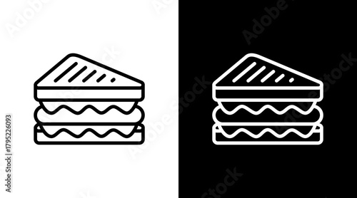 Sandwich  White Icon Set Design