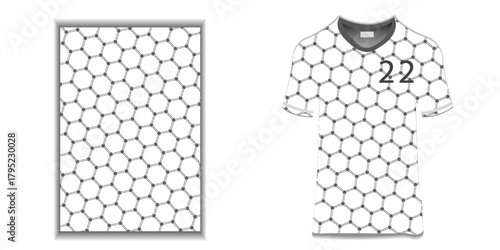 Specification Baseball T Shirt Mockup  isolated on white background , A sample design elements or text number on the shirt , blank for printing , vector illustration