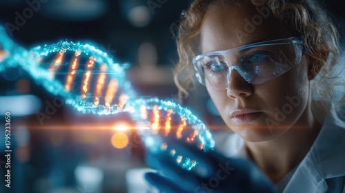 Researcher Analyzing Glowin...