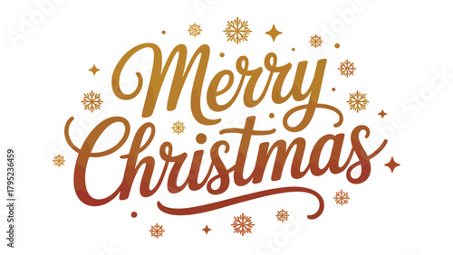 Merry Christmas typography design: The image showcases an elegant Merry Christmas typography design with a festive theme, perfect for holiday greetings and celebratory projects.
