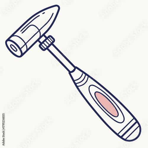 Illustration of a neurological reflex hammer