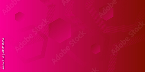 Luxury red and gold abstract background. Abstract background with hexagonal geometry as the main figure. Tech business gradient background banner presentation art design hexagonal elements .
