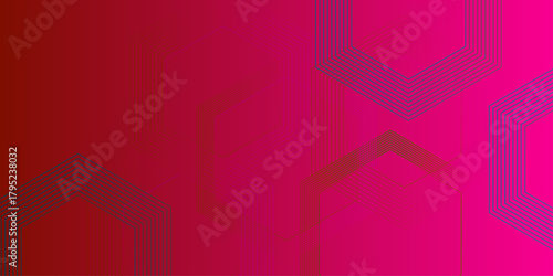 Luxury red and gold abstract background. Abstract background with hexagonal geometry as the main figure. Tech business gradient background banner presentation art design hexagonal elements .
