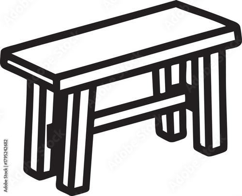 Black and white stool vector illustration eps silhouette