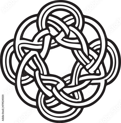 Celtic knot vector: intricate irish knotwork design eps silhouette