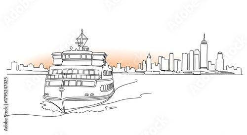 Wallpaper Mural vector illustration of the city Torontodigital.ca