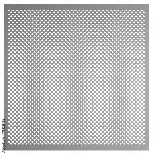 high-density perforated metal sheet for fine particle filtration and acoustic damping applications