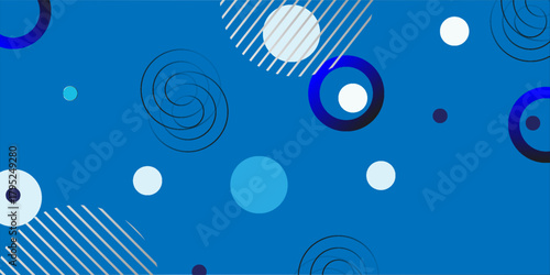 Abstract white background with circle and line objects