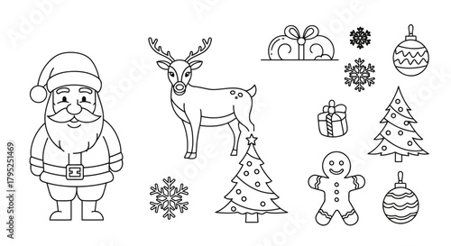 Wallpaper Mural Christmas elements set Torontodigital.ca