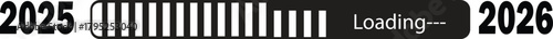 2025 to 2026 Loading Bar Transition | New Year Progress Bar Typography | Minimal Clean New Year Design