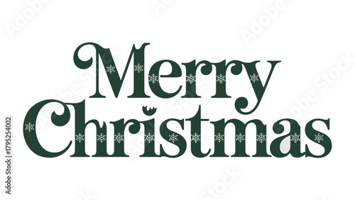Merry Christmas wishes: Elegant and festive text decoration. Expressing the joy and spirit of the holiday. The font beautifully compliments the message.