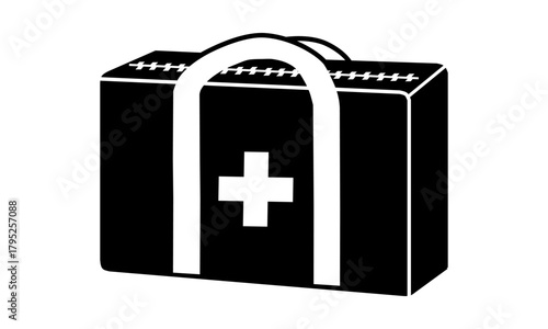 Piktogramm Erste-Hilfe-Koffer – Medizinische Versorgung / Notfallhilfe (schwarz)