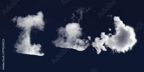 White clouds on a blue background. Sky and clean fresh air.