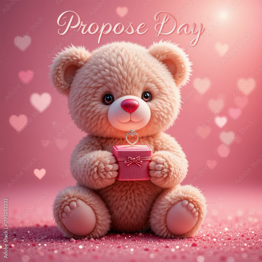 Obraz premium Happy Propose Day Romantic Social Media Square Template