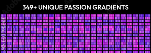 Passionate mega gradient pack, 350 fiery gradients, intense color set, romantic design bundle, vibrant hues collection, emotional visuals, deep tones, strong style, desire-driven kit, love-inspired 