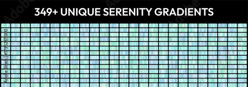 Serene mega gradient pack, 350 tranquil gradients, peaceful color set, calm design bundle, pure hues collection, gentle visuals, harmonious tones, balanced style, blissful gradient kit, clear charm.