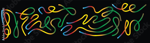 Dynamic Light Trails: A captivating arrangement of neon-colored light trails, twisting and turning against a dark backdrop, creating an artistic representation of energy, motion, and digital streams.