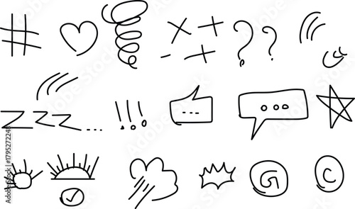 hand drawn music icons