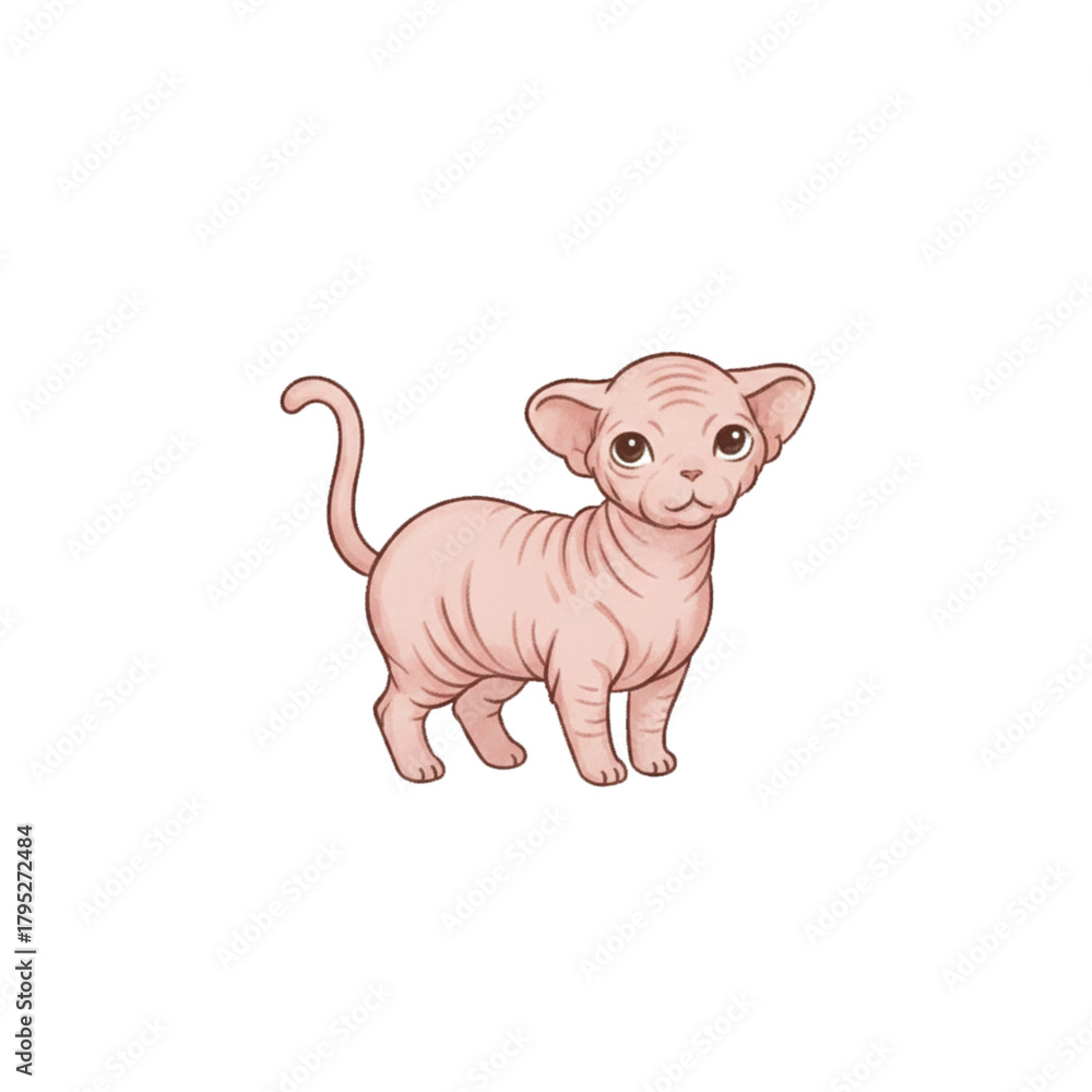 Fototapeta premium Kawaii Sphynx Cat