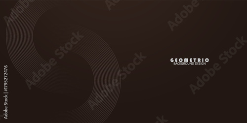 brown background with golden brown circles.luxury mocha mousse fabric. modern background with radiance. Product presentation. eps10, poster