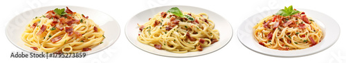Obraz  z motywem Delicious pasta dishes trio