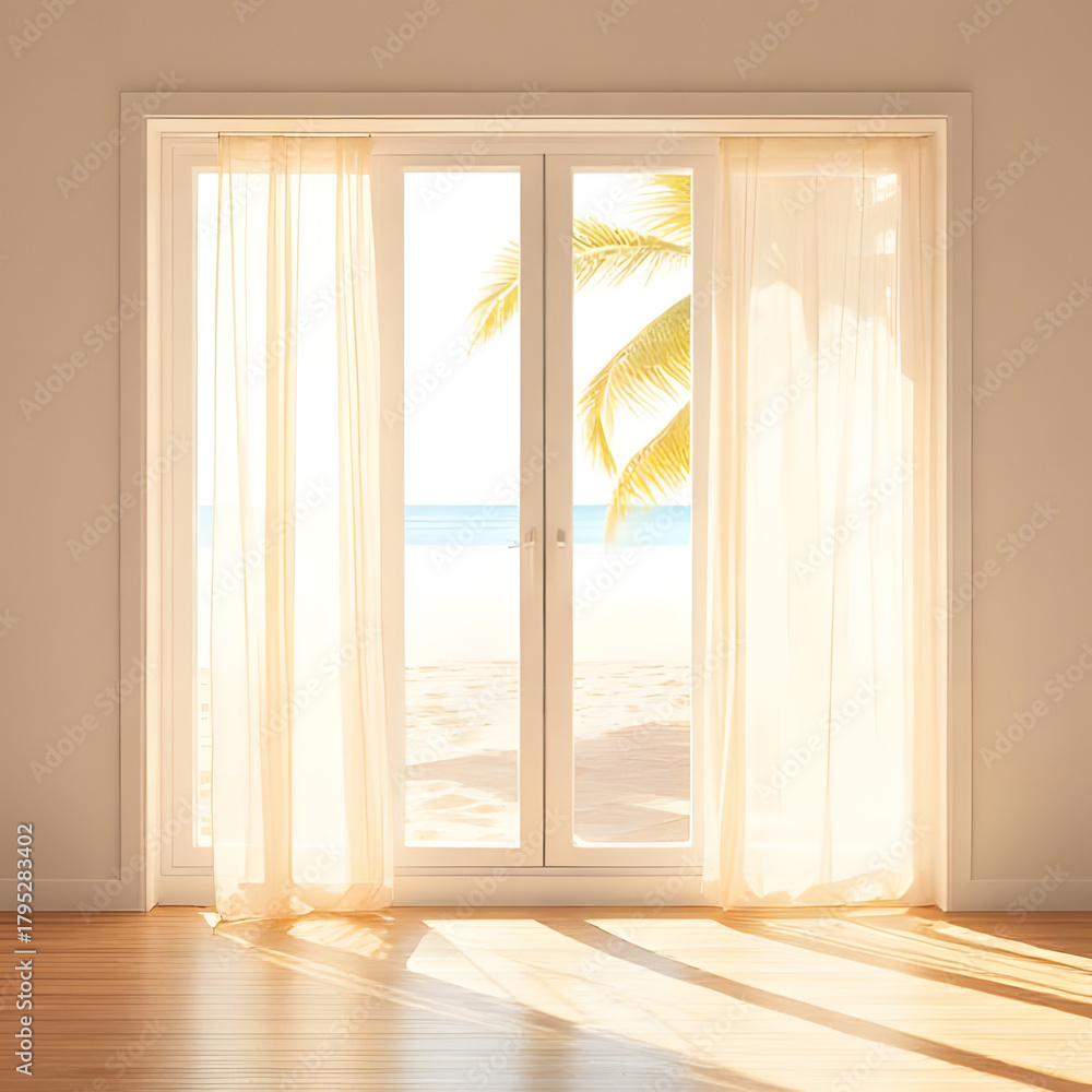 Fototapeta premium empty room with window