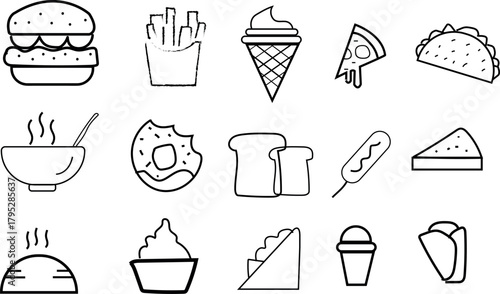 Food icon set